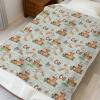 Cute Baby Animals Baby Blankets for Girl Boy Bear Lion Zebra Giraffe Rainbow Ship Stars Swaddle Receiving Blanket for Infant Toddler Nursery Crib Zoo Safari Ark Animals Bed Blankets Green 30x40inch view 4