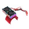 aqxreight RC Car Motor Double Cooling Fan Heatsink 36mm Replacement for 380 540 550 3650 3660 3674 Motor DC 7V High Rotation Speed Colourful Enhances Cooling Red RC Car Double (Red Colorful) view 1