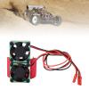 aqxreight RC Car Motor Double Cooling Fan Heatsink 36mm Replacement for 380 540 550 3650 3660 3674 Motor DC 7V High Rotation Speed Colourful Enhances Cooling Red RC Car Double (Red Colorful) view 3