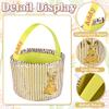 Personalized Easter Basket for Kids, Boys & Girls Ideal for Egg Hunting & Easter Gift Storage (Yellow Sequin Bunny Basket) view 2