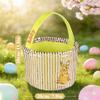 Personalized Easter Basket for Kids, Boys & Girls Ideal for Egg Hunting & Easter Gift Storage (Yellow Sequin Bunny Basket) view 4