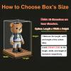 Full Size Acrylic Display Case, Stackable Action Figures Clear Boxes for Collectibles Memorabilia Statue, Helmet Stand with Wood Grain Base(33x20x20in (83.8x50.8x50.8cm)) view 3