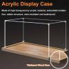 Full Size Acrylic Display Case, Stackable Action Figures Clear Boxes for Collectibles Memorabilia Statue, Helmet Stand with Wood Grain Base(33x20x20in (83.8x50.8x50.8cm)) view 4