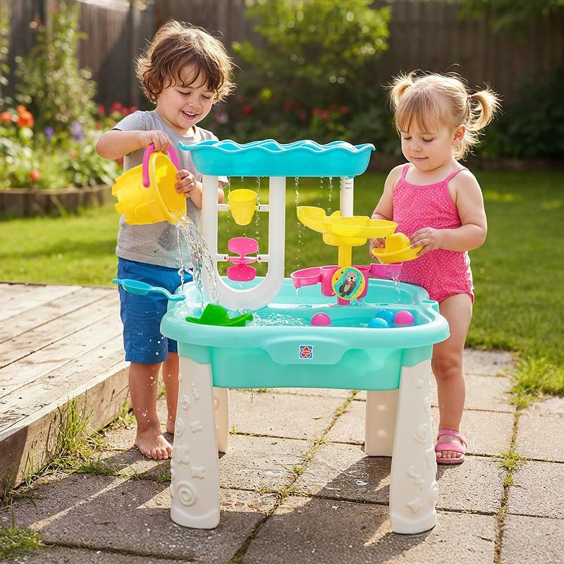 Grown Up Splash N Slide Fun Water Table, Sturdy Table for Toddlers, Backyard Oasis, STEM, Summer Adventure kit, Ages 1.5-4