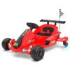 12V Kids Electric Go Kart for Ages 4+, Drift Go Cart with Music & LED Lights, Drifting Car with Swivel Rear Wheels, Adjustable Seat Belt, Outdoor Ride on Toys for Boys and Girls (Red) view 1