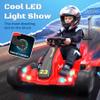 12V Kids Electric Go Kart for Ages 4+, Drift Go Cart with Music & LED Lights, Drifting Car with Swivel Rear Wheels, Adjustable Seat Belt, Outdoor Ride on Toys for Boys and Girls (Red) view 2