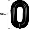 10 Pcs Black Number 0-9 Balloons 16 Inch Number Mylar Foil Balloons Custom Digital Balloon for Birthday Party Baby Shower Anniversary Party Decorations (Black) view 2