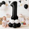 10 Pcs Black Number 0-9 Balloons 16 Inch Number Mylar Foil Balloons Custom Digital Balloon for Birthday Party Baby Shower Anniversary Party Decorations (Black) view 3