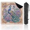 31.5" x 31.5" Mahjong Mat for Table with Carrying Bag Symmetrical Chinoiserie Peacock Elegant Floral Border Non-Slip Noise-Reducing Game Mat Mahjong Accessories for Poker Dominoes Board Games view 1