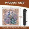 31.5" x 31.5" Mahjong Mat for Table with Carrying Bag Symmetrical Chinoiserie Peacock Elegant Floral Border Non-Slip Noise-Reducing Game Mat Mahjong Accessories for Poker Dominoes Board Games view 2