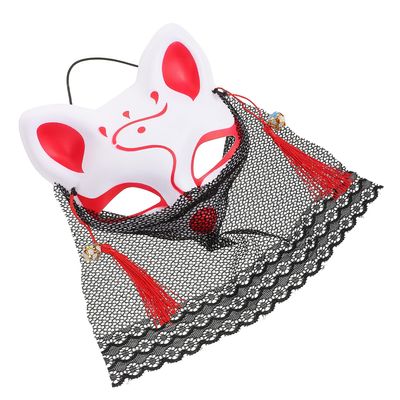 BESTonZON Lace Fox Face Mask Party Accessory for Women, Half Face Cosplay Animal Mask for Halloween Masquerade and Christmas Costume