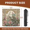 31.5" x 31.5" Mahjong Mat for Table with Carrying Bag Symmetrical Chinoiserie Peacock Pastel Feathers Floral Non-Slip Noise-Reducing Game Mat Mahjong Accessories for Poker Dominoes Board Games view 2