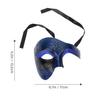 BESTonZON Carnival Masquerade Half Face Mask Hand Painted Plastic Phantom Mask for Halloween Party Cosplay and Stage Performance view 2