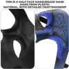 BESTonZON Carnival Masquerade Half Face Mask Hand Painted Plastic Phantom Mask for Halloween Party Cosplay and Stage Performance view 3