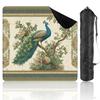 31.5" x 31.5" Mahjong Mat for Table with Carrying Bag Intricate Peacock Chinoiserie Art Vibrant Jewel Tones Non-Slip Noise-Reducing Game Mat Mahjong Accessories for Poker Dominoes Board Games view 1