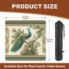 31.5" x 31.5" Mahjong Mat for Table with Carrying Bag Intricate Peacock Chinoiserie Art Vibrant Jewel Tones Non-Slip Noise-Reducing Game Mat Mahjong Accessories for Poker Dominoes Board Games view 2