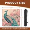 31.5" x 31.5" Mahjong Mat for Table with Carrying Bag Symmetrical Chinoiserie Peacock Dreamy Pastel Non-Slip Noise-Reducing Game Mat Mahjong Accessories for Poker Dominoes Board Games view 2