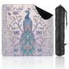 31.5" x 31.5" Mahjong Mat for Table with Carrying Bag Peacock Full Plumage Iridescent Feathers Vines Non-Slip Noise-Reducing Game Mat Mahjong Accessories for Poker Dominoes Board Games view 1