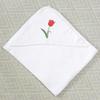 Azeeda 'Single Red Tulip' Baby Hooded Towel (HT00041550) view 3