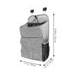 Abaodam Crib Hanging Diaper Bag, Gray Fabric Cradle Storage Organizer with Multiple Pockets, Bed Caddy for Nursery and Daycare Use view 2