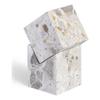 Meridian Furniture Quad Beige Marble Decorative Cube view 1