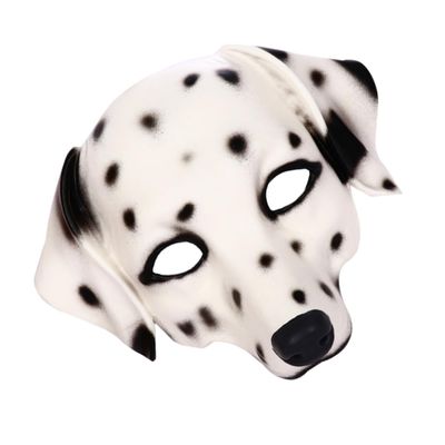 BCOATH Animal Spot Pattern Dog Mask Unisex Role Play Photo Prop for Halloween Carnival and Bar Atmosphere
