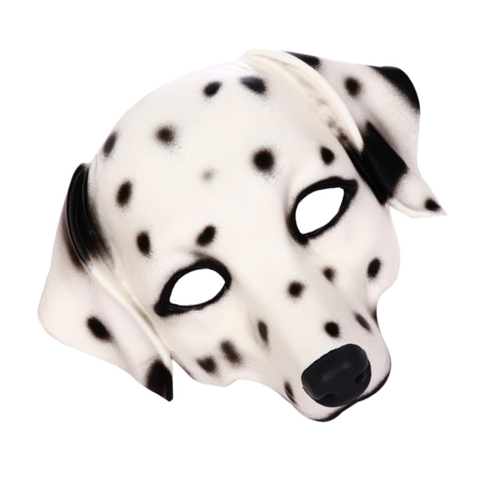 BCOATH Animal Spot Pattern Dog Mask Unisex Role Play Photo Prop for Halloween Carnival and Bar Atmosphere