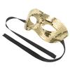 PERSELOSO Gold Glitter Prop for Women, Handmade Half Face Reflective Sequin Party Mask for Halloween, Carnival, Cosplay, and Festival Dress-up view 1