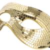 PERSELOSO Gold Glitter Prop for Women, Handmade Half Face Reflective Sequin Party Mask for Halloween, Carnival, Cosplay, and Festival Dress-up view 3
