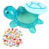 100 Pcs Mini Resin Turtles with Jumbo Turtle Storage Case Glow in The Dark Tiny Luminous Figures Bulk for Fairy Garden Accessories Micro Landscape Decor DIY Crafts Classroom Rewards (Blue) view 1