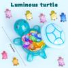 100 Pcs Mini Resin Turtles with Jumbo Turtle Storage Case Glow in The Dark Tiny Luminous Figures Bulk for Fairy Garden Accessories Micro Landscape Decor DIY Crafts Classroom Rewards (Blue) view 2