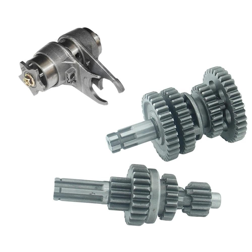 3+1 Transmission Main Counter Shaft Gearbox Set with Shift Fork Compatible with 50cc 70cc 90cc 110cc 125cc ATV Engines