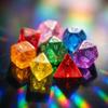 1985 Games Pride Mystery Dice Set with Pins & Stickers LGBTQ+ DND Dice Set Collaboration with Daniel Quasar, Polyhedral RPG Dice for Tabletop Games, Dungeons & Dragons & Roleplaying Campaigns view 2