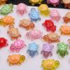 100 Pcs Mini Resin Turtles with Jumbo Turtle Storage Case Glow in The Dark Tiny Luminous Figures Bulk for Fairy Garden Accessories Micro Landscape Decor DIY Crafts Classroom Rewards Purple view 3
