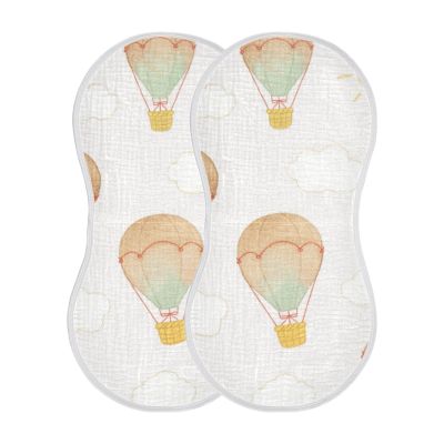 EtherSpher Brown Sun Hot Air Balloon Cotton Newborns burp cloths good Absorbent? baby rags for Unisex Newborns set of 2, 22x11in artculos para bebes recien nacidos