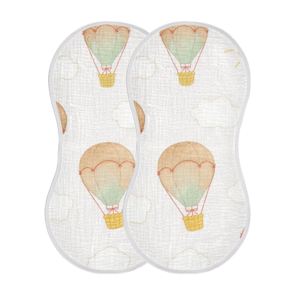EtherSpher Brown Sun Hot Air Balloon Cotton Newborns burp cloths good Absorbent? baby rags for Unisex Newborns set of 2, 22x11in artculos para bebes recien nacidos