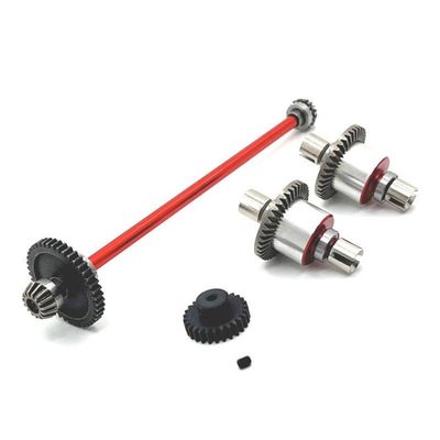 NCJDHWEA Metal Transmission Assembly Compatible with A949 A959 A969 A979 K929 Type B 1/18 Scale RC Cars(Red)