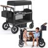 TOFUUMI Stroller Wagon for 2 Kids, Foldable 2-Seater with Canopy view 1
