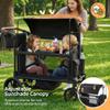TOFUUMI Stroller Wagon for 2 Kids, Foldable 2-Seater with Canopy view 2