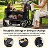 TOFUUMI Stroller Wagon for 2 Kids, Foldable 2-Seater with Canopy view 3