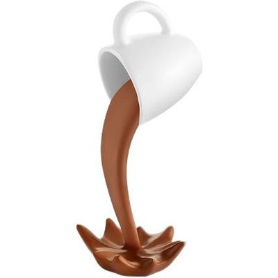 GHJNAMVHD Resin 3D Floating Coffee Cup Standing Makeup Pendant