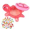 100 Pcs Mini Resin Turtles with Jumbo Turtle Storage Case Glow in The Dark Tiny Luminous Figures Bulk for Fairy Garden Accessories Micro Landscape Decor DIY Crafts Classroom Rewards (Red) view 1