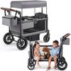 TOFUUMI Stroller Wagon for 2 Kids, Foldable 2-Seater with Canopy view 1