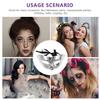 BCOATH Silver Mirror Sequin for Women, Handmade Glitter Half Face Mask Party Prop for Halloween, Carnival, Dance, Reflective Costume Accessory view 3