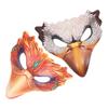 BESTonZON 2pcs Halloween Bird Masquerade Masks for Women, White Feathered Eagle and Fiery Mythical Bird Half Masks with Leather Print, Carnival Costume Accessories for Party and Dress-up view 1