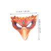 BESTonZON 2pcs Halloween Bird Masquerade Masks for Women, White Feathered Eagle and Fiery Mythical Bird Half Masks with Leather Print, Carnival Costume Accessories for Party and Dress-up view 2
