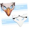 BESTonZON 2pcs Halloween Bird Masquerade Masks for Women, White Feathered Eagle and Fiery Mythical Bird Half Masks with Leather Print, Carnival Costume Accessories for Party and Dress-up view 3