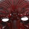 Hemoton Halloween Half Face Devil Mask with Red Latex Horns for Men and Teens, Scary Cosplay Costume Accessory for Halloween Party and Dress-up view 3