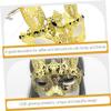 Abaodam Rabbit Masquerade Half Face Mask for Women, Gold Metal Bunny Mask with Rhinestones, Carnival Party Costume Accessory for Halloween and Masquerade Events view 3