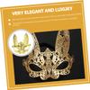 Abaodam Rabbit Masquerade Half Face Mask for Women, Gold Metal Bunny Mask with Rhinestones, Carnival Party Costume Accessory for Halloween and Masquerade Events view 4